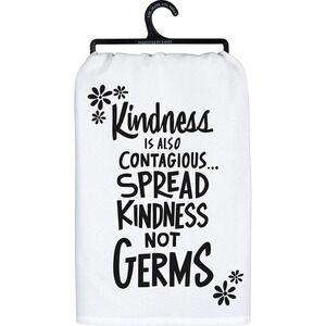 Primitives by Kathy Spread Kindness‎ Not Germs Dish Towel 19874